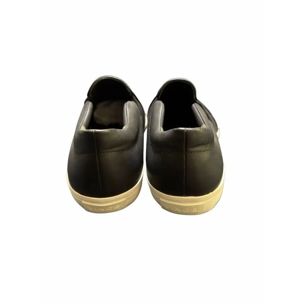 $225 Retail Vince Men's Black Fletcher Suede Slip-On Sneaker Shoes Size 11.5